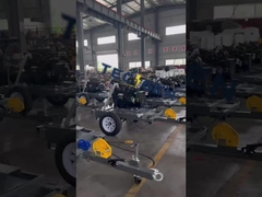 9m 수동 이동 조명 타워 건설 현장에서 4x1000W 프로젝터