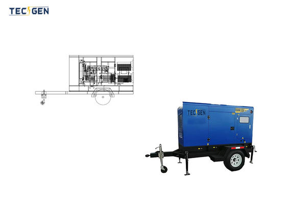 125kVA Mobile Trailer Generator Cummins Diesel Genset With Trailer For Towed Operation By Car
